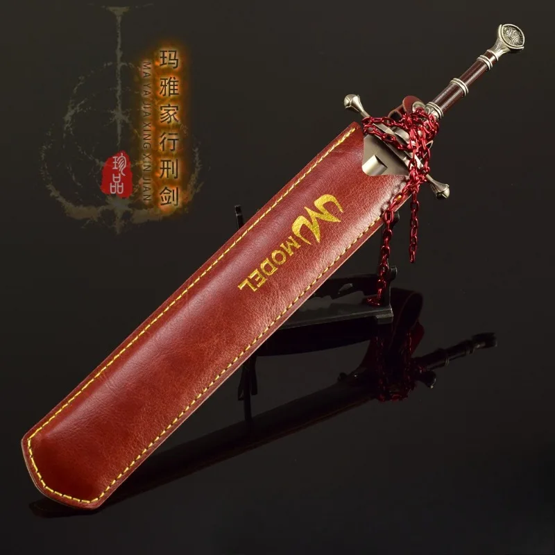 Anillo de espada del excepto Marais de 30cm, periférico de juego, accesorios artesanales de samurái de Metal, colección de adornos, regalo para niño