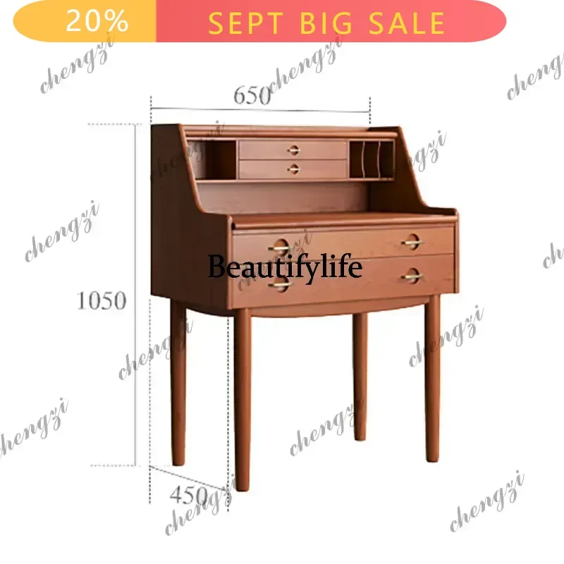 Vintage Bedroom Vanity Table Nordic Narrow European Rustic Vanity Table Classic Unique Makyaj Masası Dressers For Bedroom