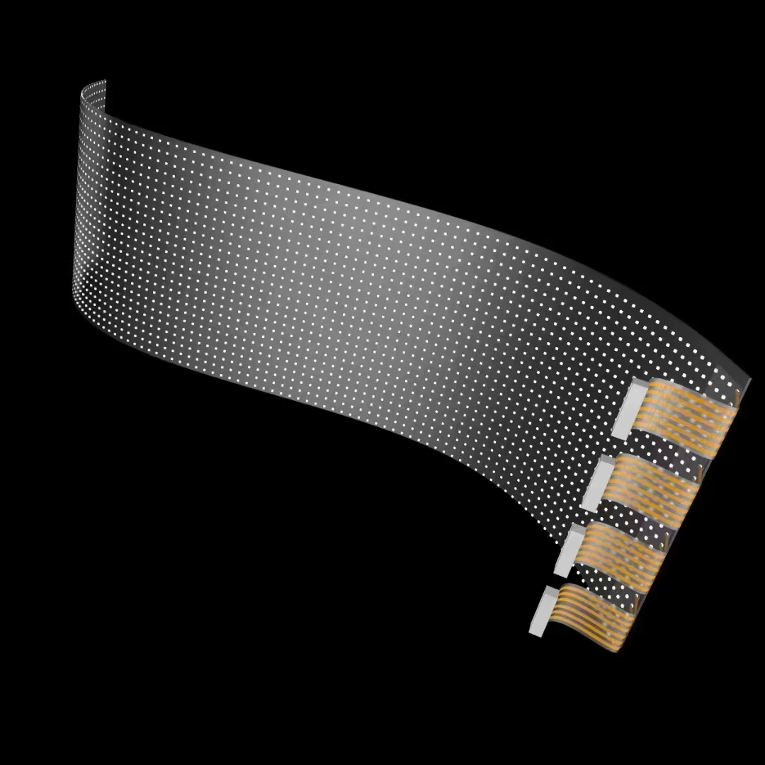 Super Slim Transparent Flexible Soft Self Adhesive Film Window LED Display  Crystal LED Film Glass LED Screen