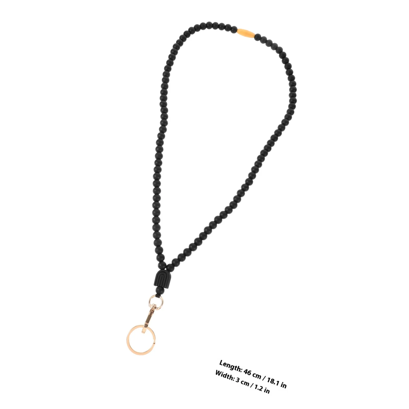 Cordão frisado para crachás de identificação, material de silicone à prova d'água, alça de pescoço anti-perda para funcionários, estudantes, nome, suporte de crachá portátil