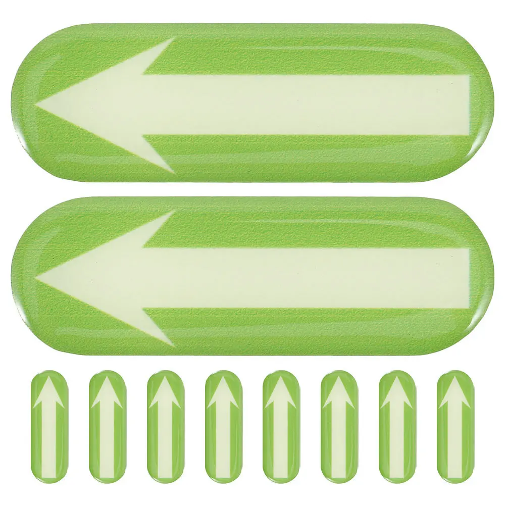 

10Pcs Light Green Luminous Car Stickers Reflective Floor Marking Decals for Vehicle Positioning Safe Distance Driving Aid New