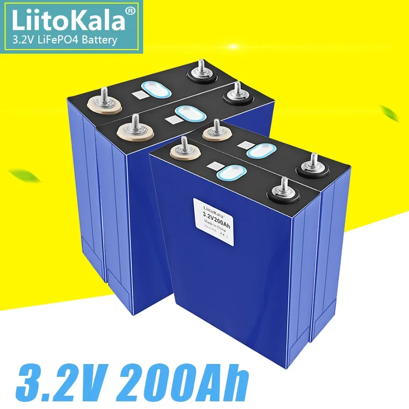 

8pcs LiitoKala 3.2v 200AH Lifepo4 Cells Rechargeable Battery Lithium Iron Phosphate Cell for RV Solar Home Energy Storage System