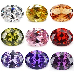 50pcs/20pcs Size 2x3mm-13x18mm AAAAA Oval CZ Stone Various Color Cubic Zirconia Loose Synthetic Gems For Jewelry