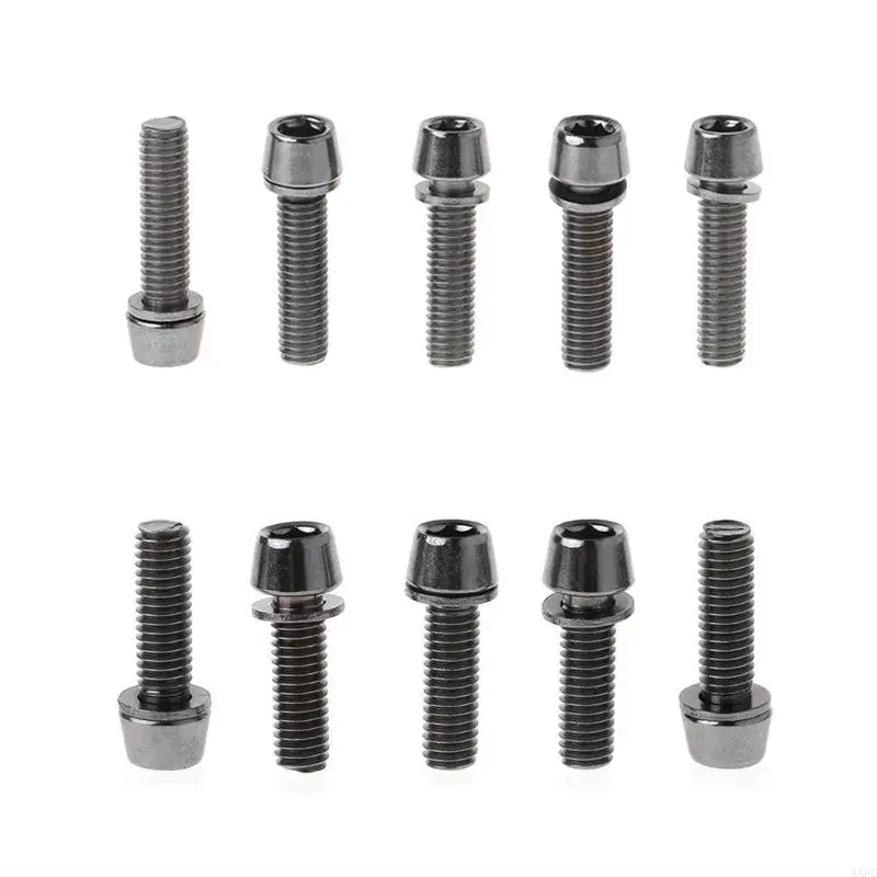 

XXFC 5pcs Screw M5x20mm / M6x20mm With Spacer Stem Riser Parts MTB Road Bike