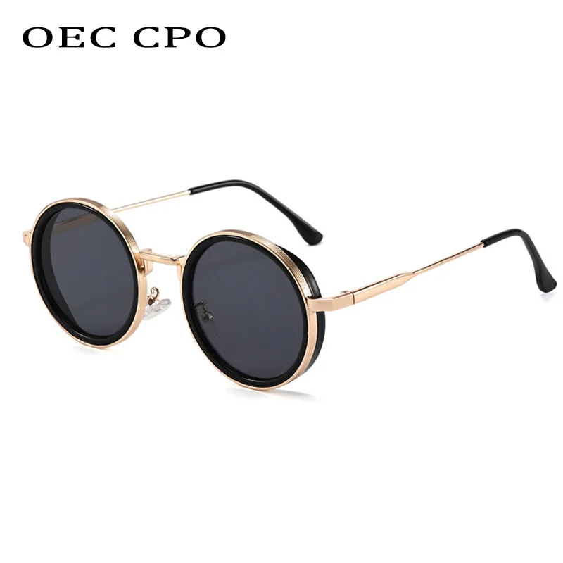 

Metal Punk Round Sunglasses Women Vintage Black Men Trending Sun Glasses Female Shades UV400 Brand Designer Eyewear