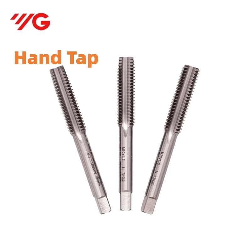 1Set Korea YG HSS Hand Tap Set=3PCS Straight Tap T7099 M2.5M3M4M5M6M8M10M12M14M16M20 X0.45 0.5 0.7 0.8 1 1.25 1.75 2 2.5