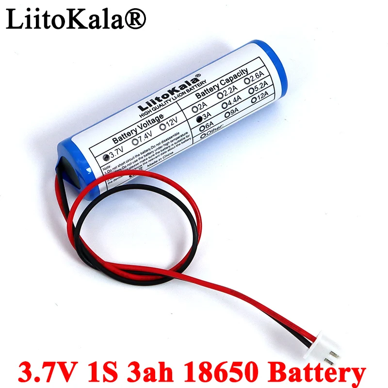 Liitokala 3.7V 18650 Lithium Battery Pack 1S 5200mAh Fishing LED Light Bluetooth Speaker 4.2V Emergency DIY batteries with PCB