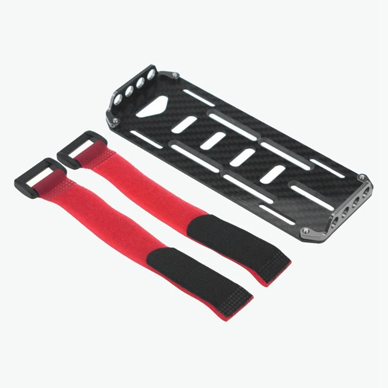 Scx-10 Simulation Climbing Car Battery Panel Alloy Carbon Fiber Universal Diy Battery Rack Modification