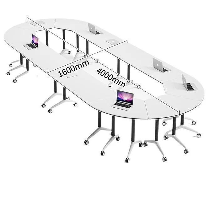 

Folding Conference Table Movable Room Office Wheeled Hotel Splicing Strip Table Folding Training