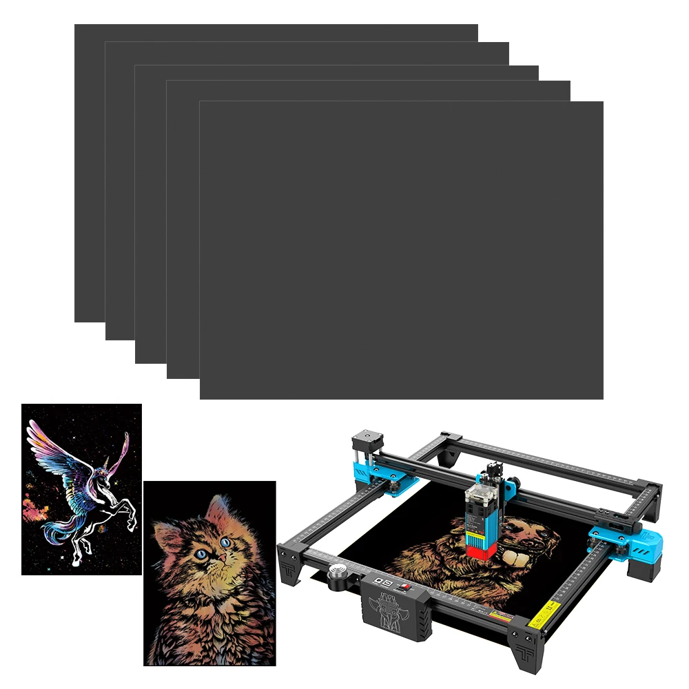 Imagem -03 - Criativo Arco-íris Scratch Art Paper Gravador a Laser Cartão Faça Você Mesmo Multi-color Laser Machine Material 32k 16k a4