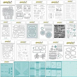 Belated Birthday  Metal Cutting Die And Stamps Scrapbooking Background DIY Decoration Craft Embossing Stencil 2024 New