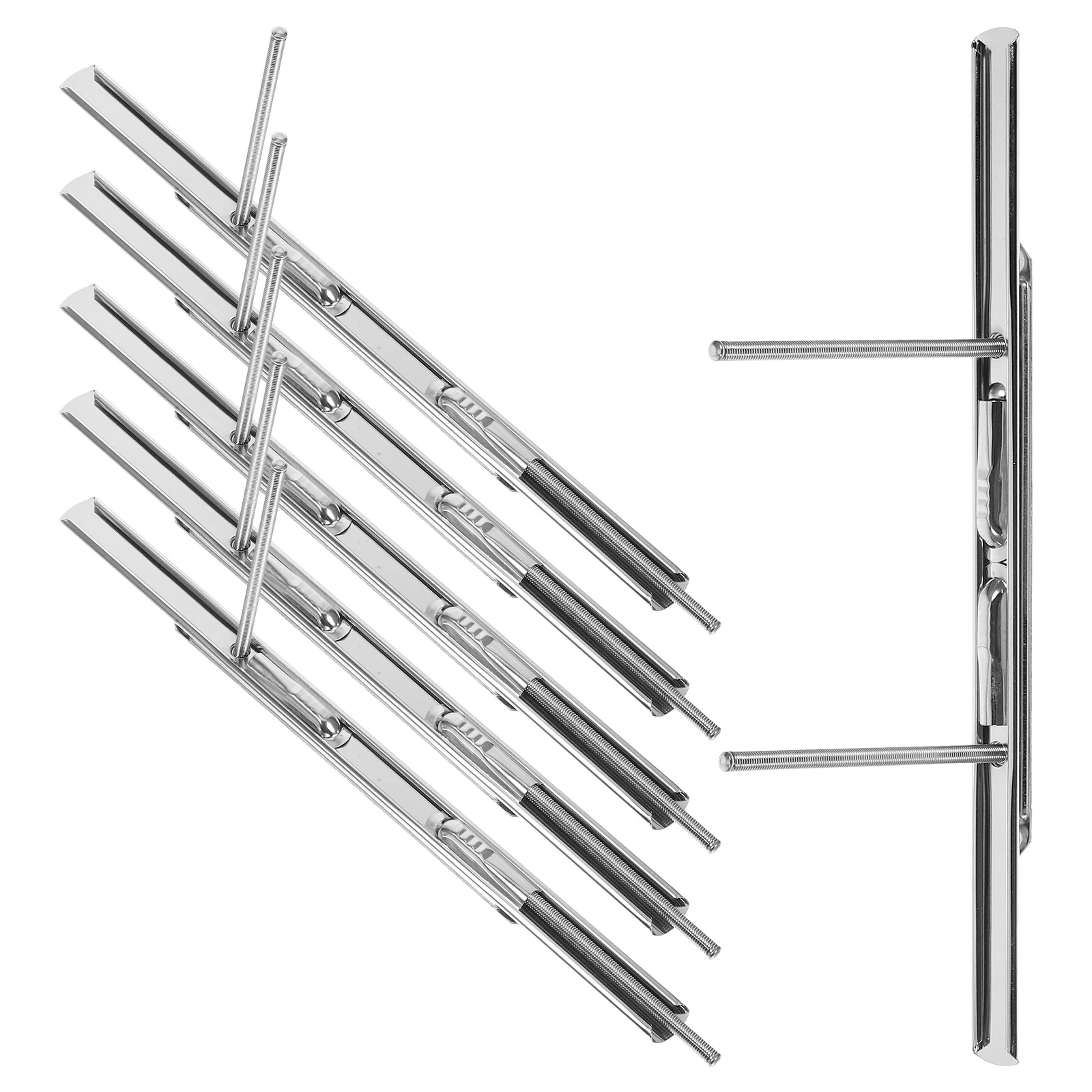 6Pcs Metal Binding Clips Smooth Surface Loose Leaf Binder Rings for Home Office School Stationery Organizer