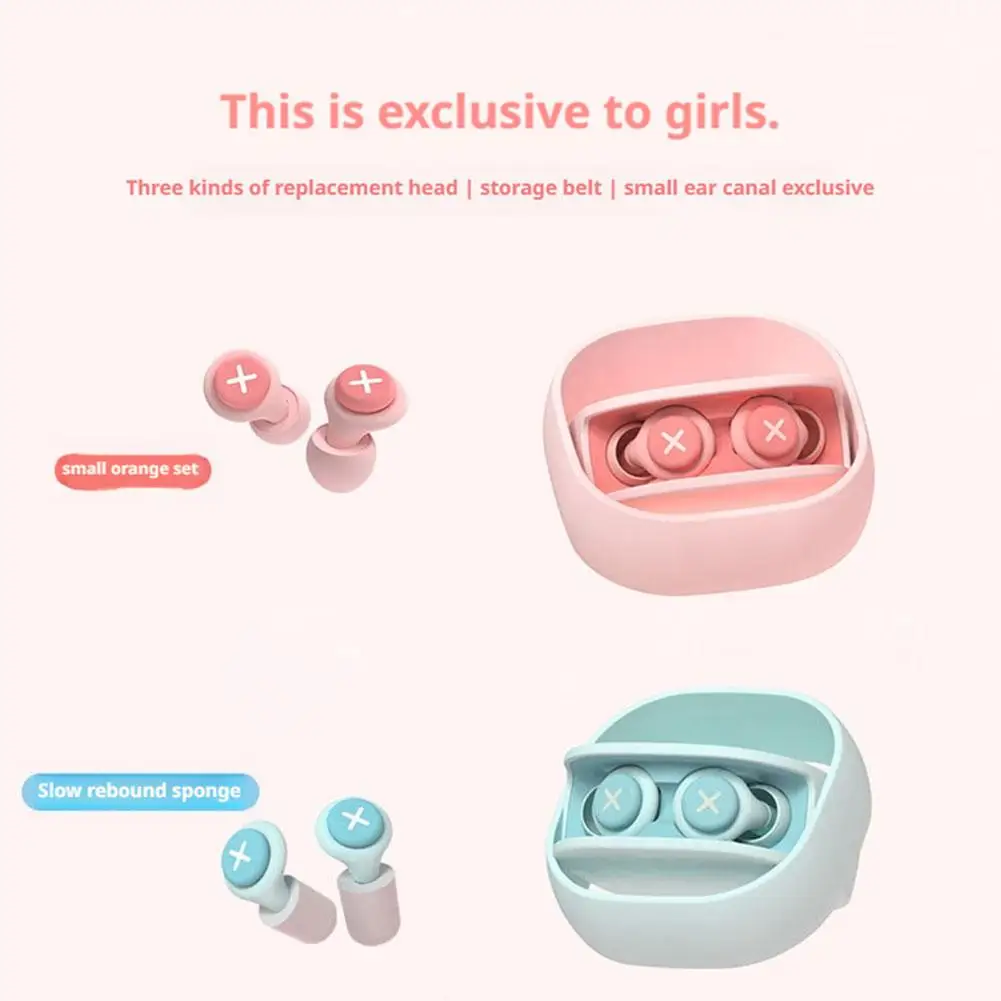 

NEW Silicone Earplug Sleep Noise Ear Plug Canceling Noise Reduction Soundproof Anti Soft Slow Rebound Protection Ears Foam