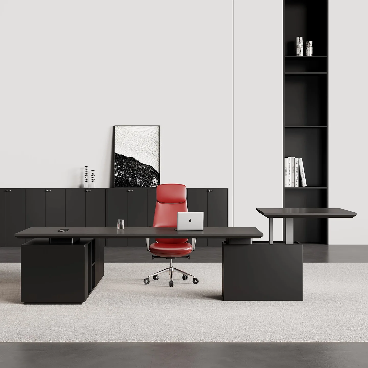 YJQ electric lifting boss table light luxury president desk simple modern manager desk