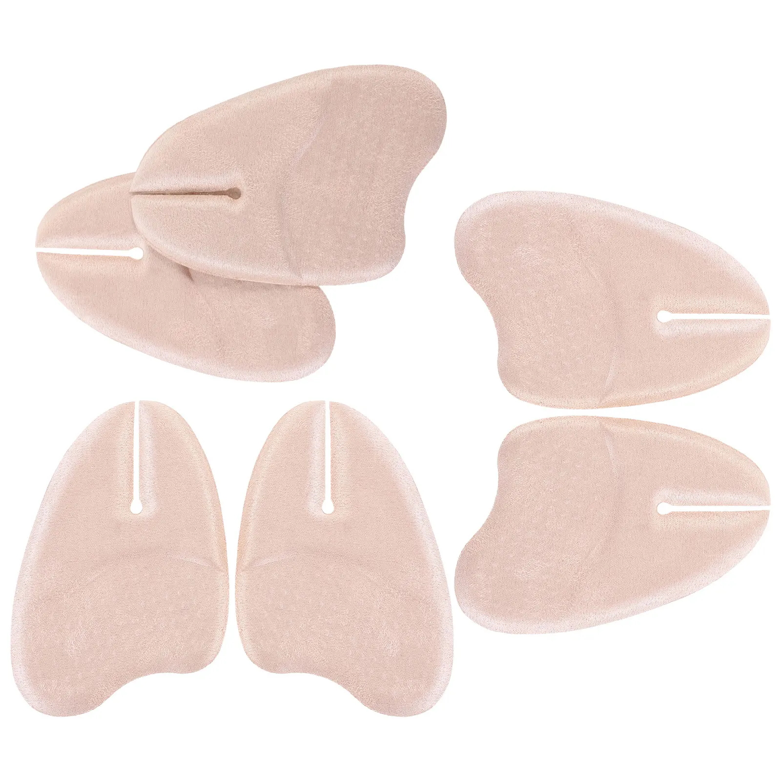 

3 Pairs Suede Sandals Insoles Non-slip Adhesive Shockproof Metatarsal Pads Flip Flops Toe Protectors Lightweight Impact