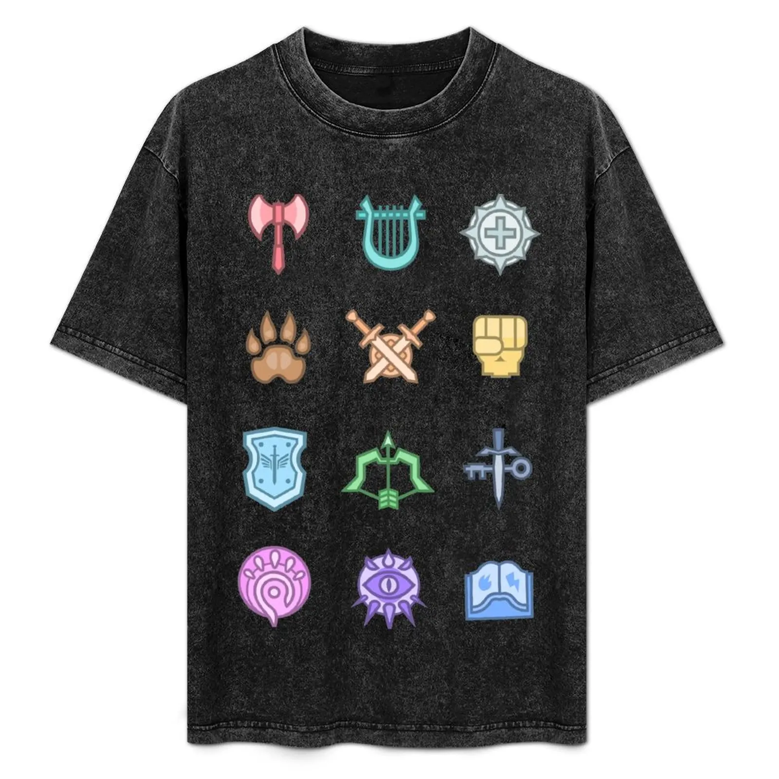 

JoCat - A Crap Guide to DnD Colored Sticker Sheet Borderless T-Shirt g man t shirts for men T-Shirt