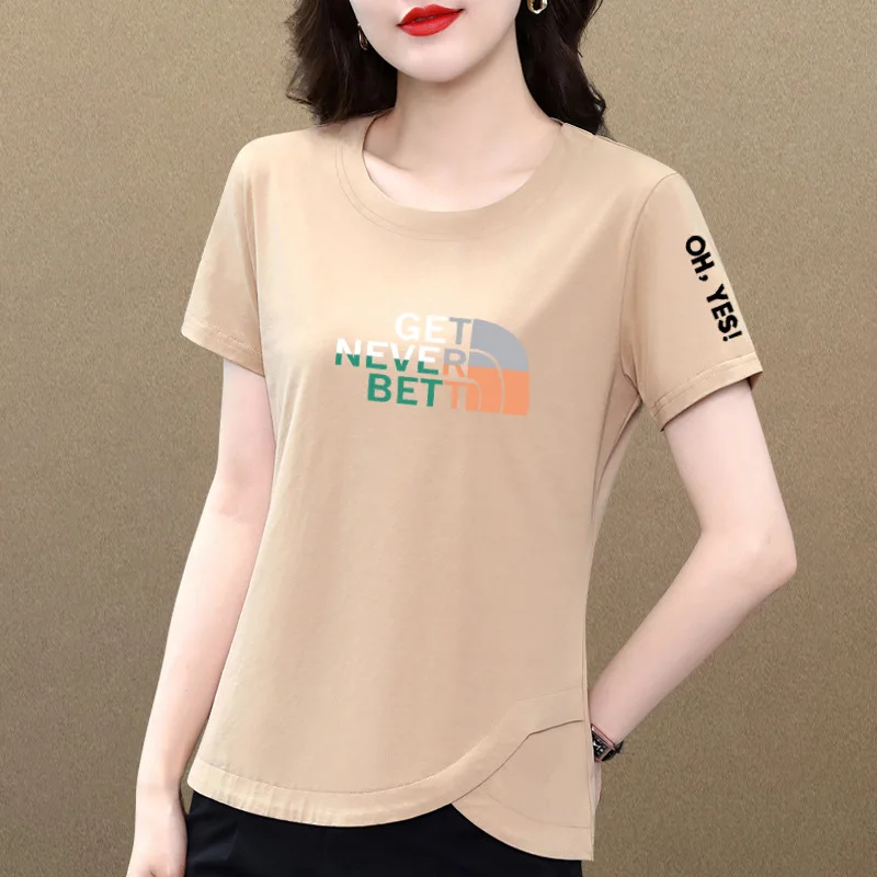 Polo Shirt Women Cotton T-shirt Women's Short-sleeved Fashion Casual Polo Top Women's T-shirt Designer T Shirt Women Luxury