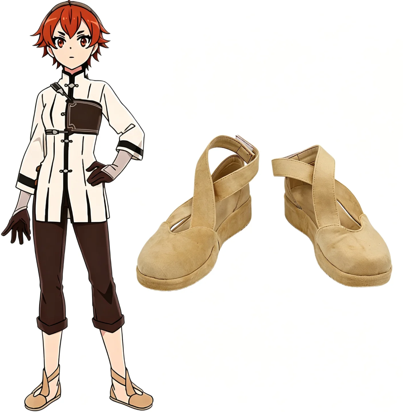Anime The Shoes are Suitable for Cosplay Tensei Rudeus Custom Made Cosplay Shoes Boots Halloween Props