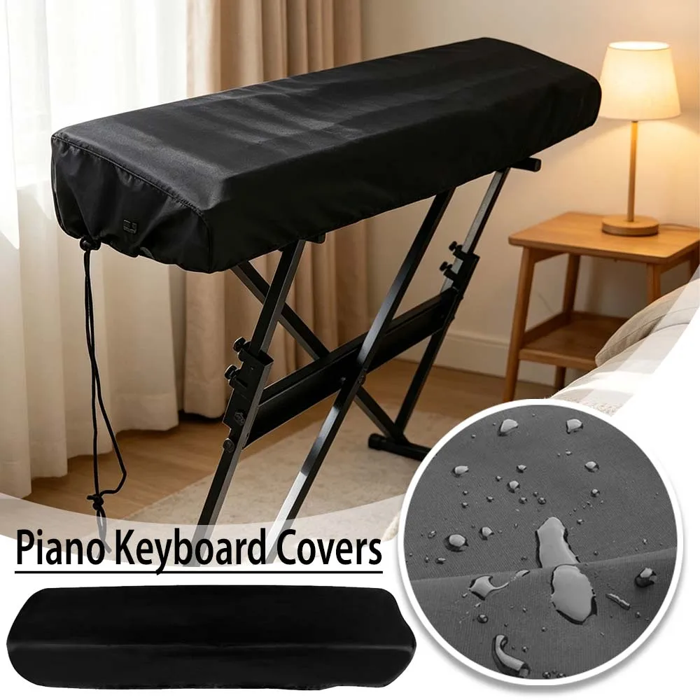 61/88 Key Waterproof Piano Keyboard Covers for Digital Electric Pianos Full Cover Drawstring Lock Music Keyboard Protector Cover