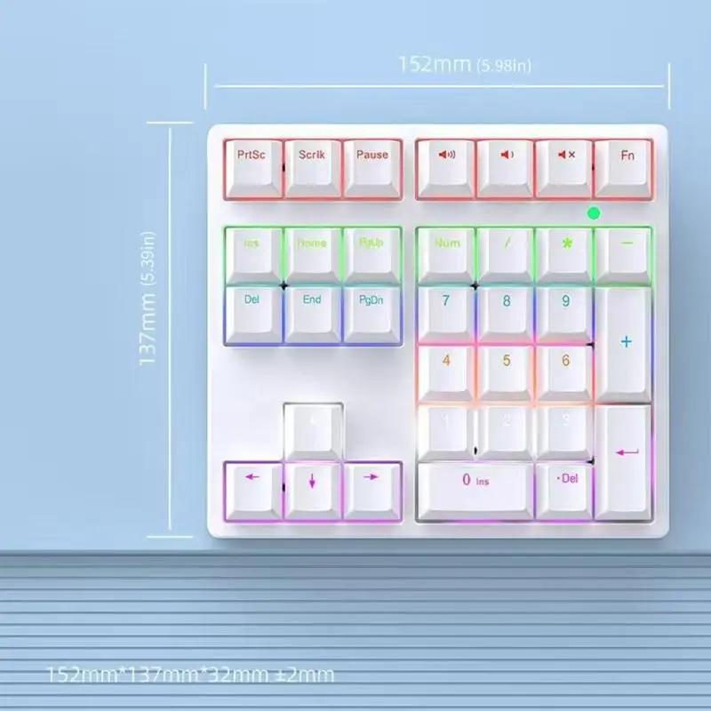 652F لوحة أرقام سلكية USB لوحة مفاتيح رقمية 34 لوحة مفاتيح أرقام رئيسية لأجهزة الكمبيوتر المحمول