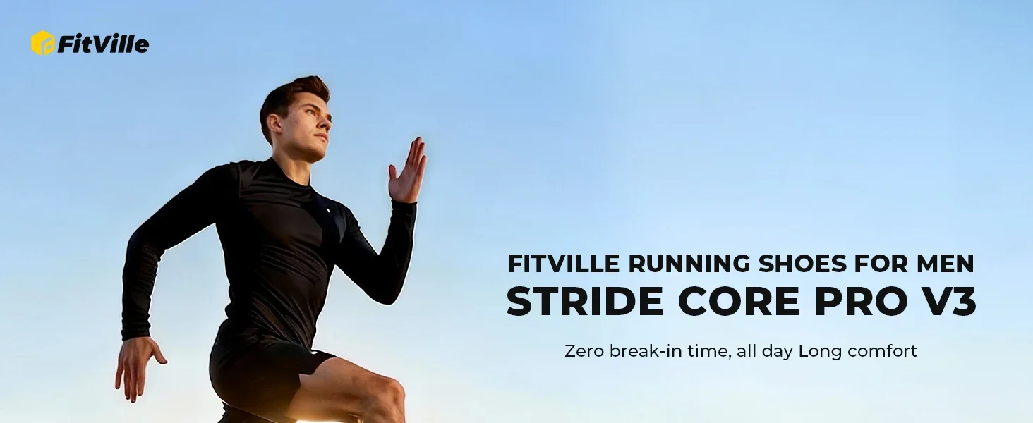 FitVille Herren-Sportsneaker mit breiter Zehenpolsterung, atmungsaktive Freizeitschuhe zum Gehen und Laufen, bequeme Jogging-Schuhe für Männer. – Detail 3