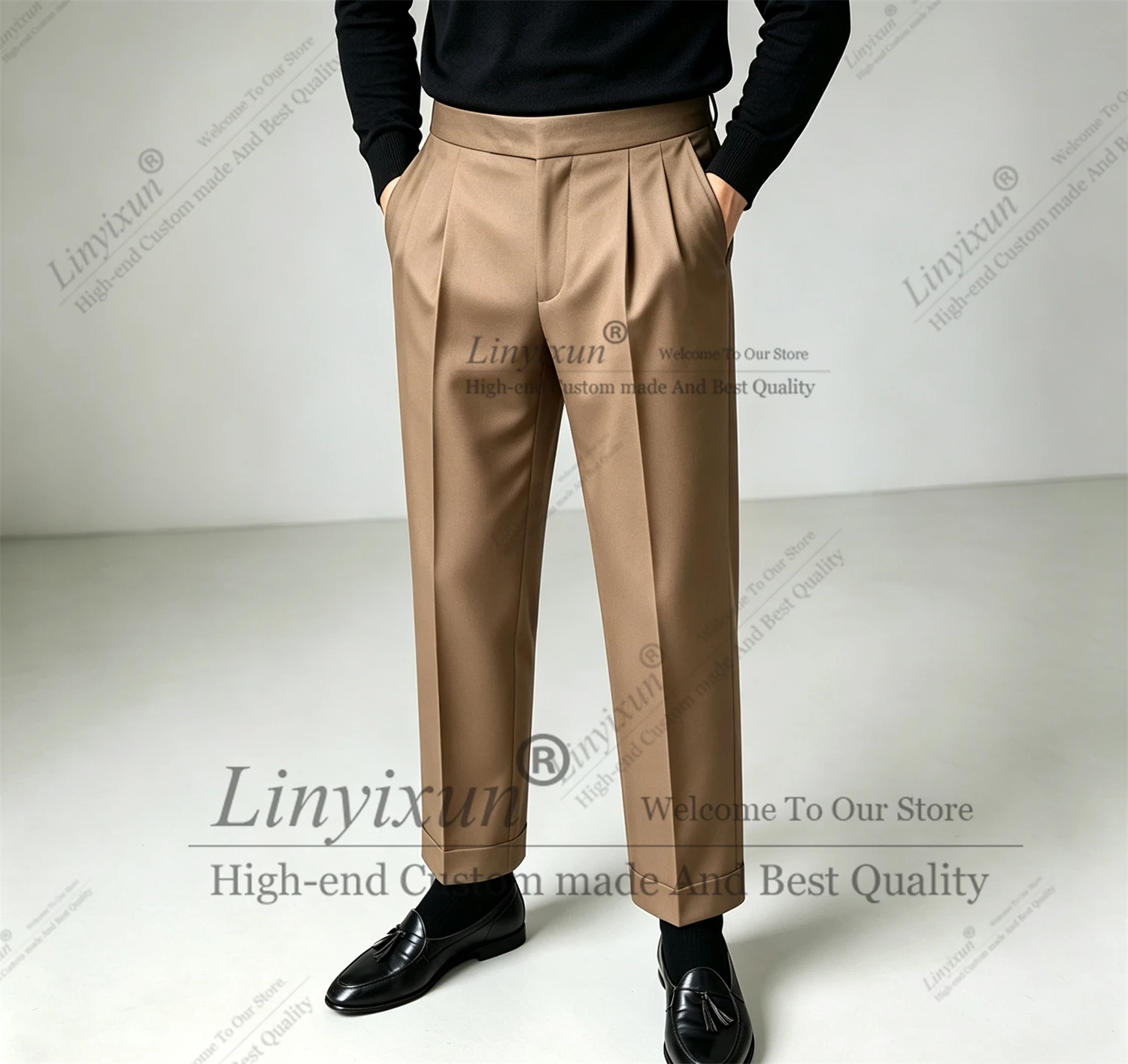 Men Business Pants Winter Men's Trousers Man Casual Formal Tailoring Clothes Social Suit Clothing Slacks Pants Mens Customized