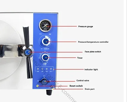 TM-XB24J 24L Electric Steam Sterilizer Desktop Rapid Steam Sterilizer Medical Dental Cosmetic Laboratory Disinfection Pot