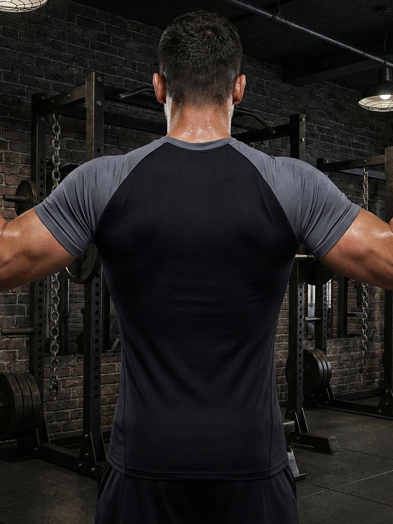 American Flag Print Short Sleeve Compression Shirts for Men Athletic Quick Dry Tshirts Gym Workout Running Tees Undershirts Tops view 4