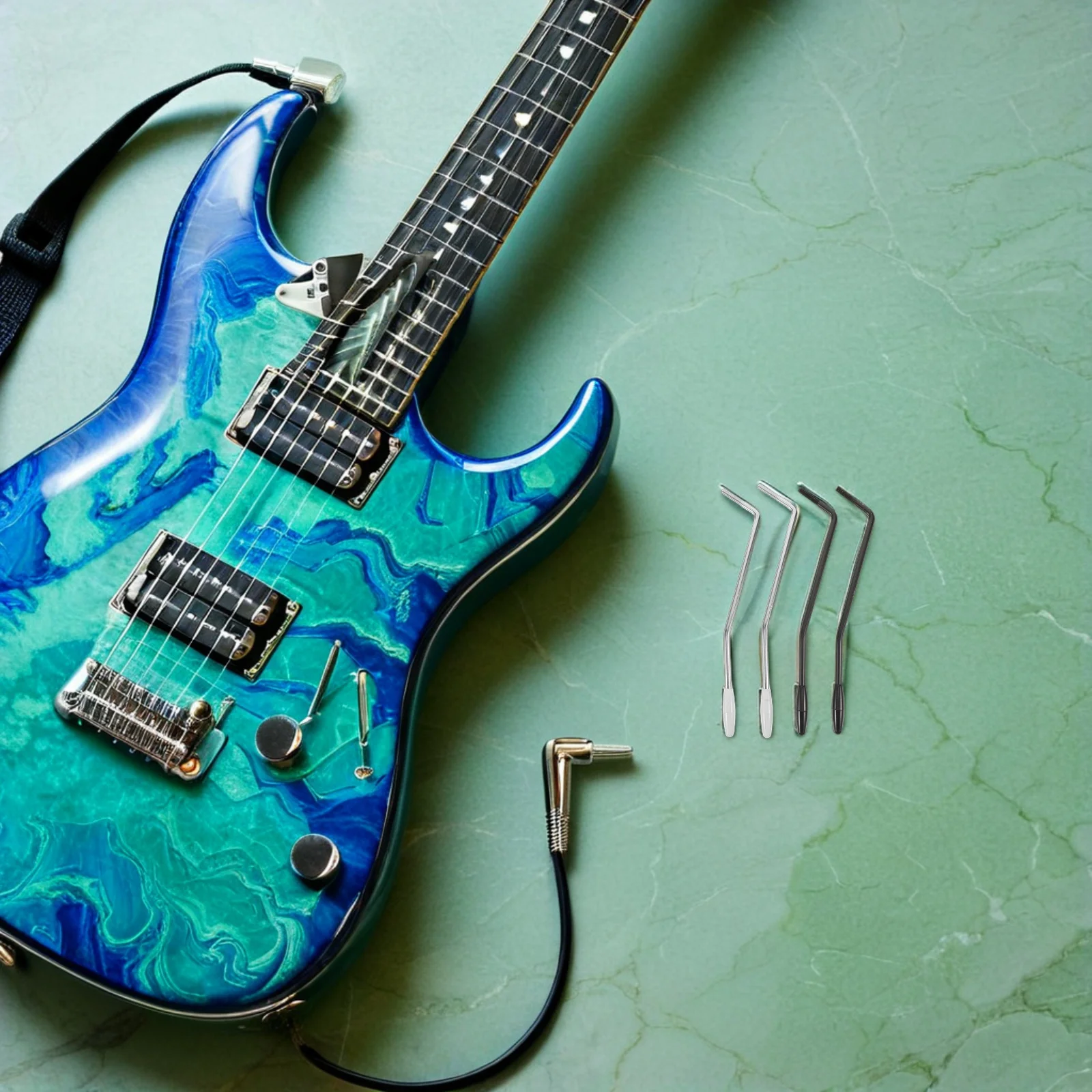 

4Pcs Electric Guitar Tremolo Arm 5mm Thread Precision Black Vibrato Bar Replacement Parts Tremolo Arm Whammy Metal Whammy Bar