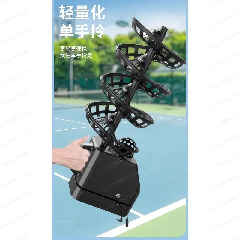 Remote Control Tennis Pickleball Serving Machine with Catch Net