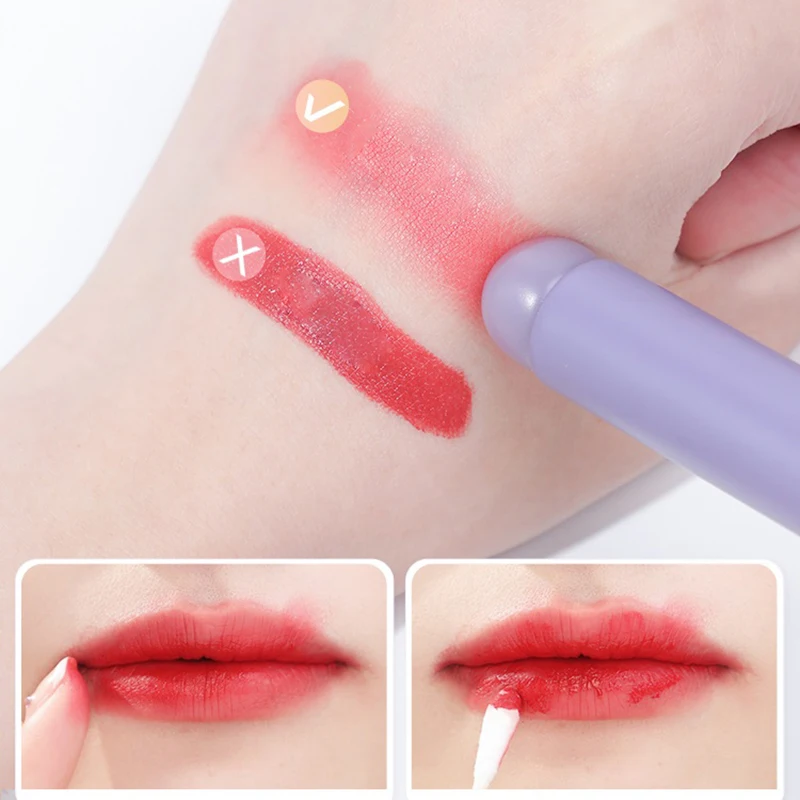 Siliconen Schuine Concealer Borstel Als Vingertoppen Q Zachte Draagbare Ronde Kop Siliconen Make-Up Borstel Lippenstift Borstel