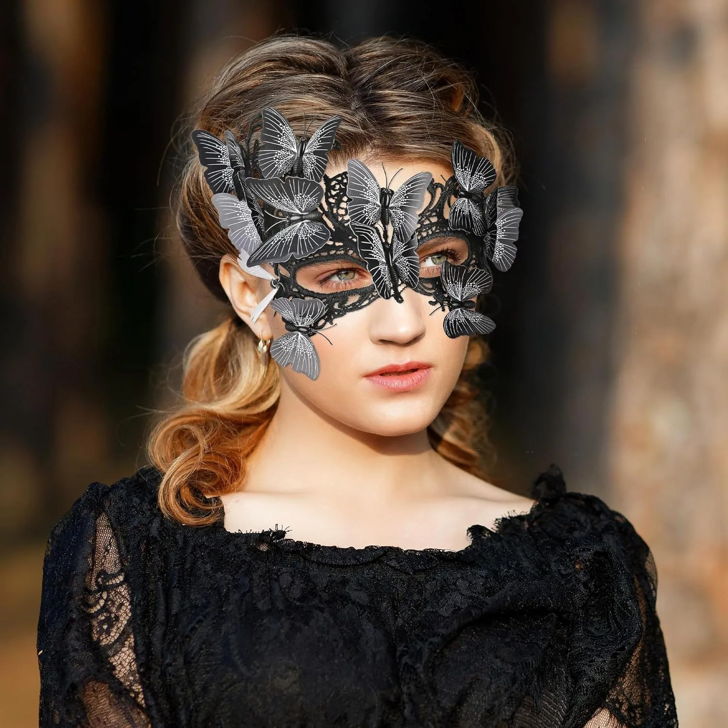 

Butterfly Pattern Sexy Half face Eye Mask Suitable For Youthful Parties And Makeup Concealment A Must-have For Halloween