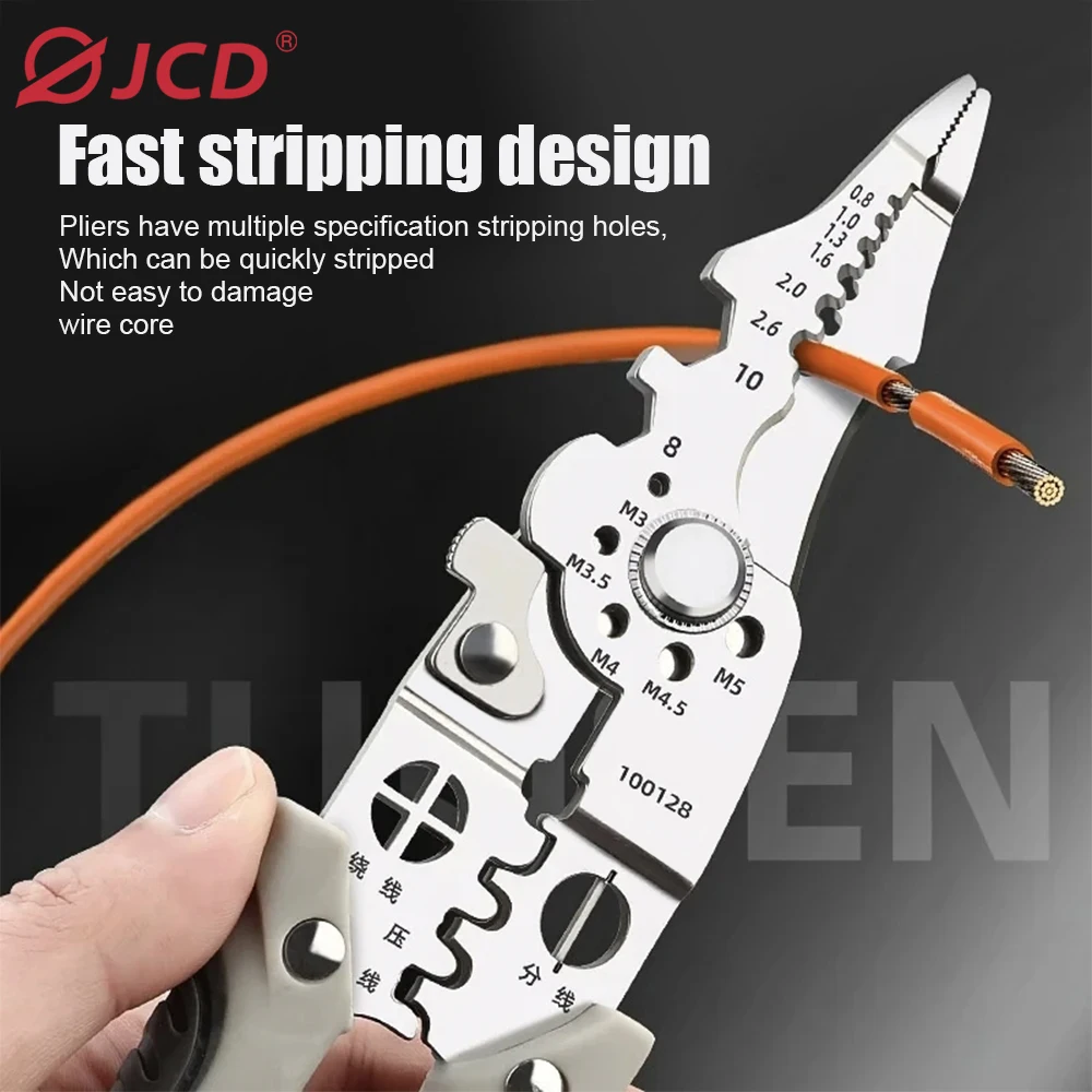 

Multifunctional Stripping Crimping Pliers Stainless Adjustable steelwirecutting pliers Automatic Stripper Cable Cutter Hand Too