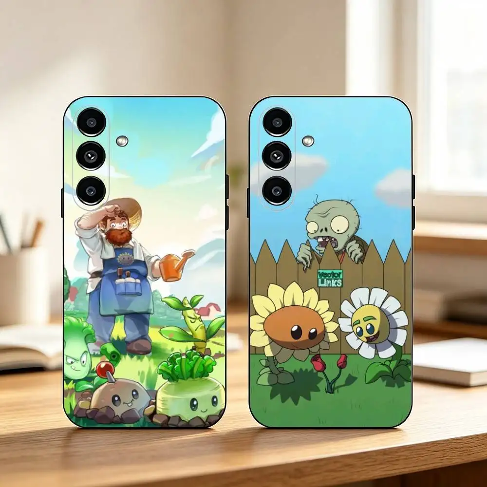P-Plants Vs Zombies  Phone Case For Samsung Galaxy A73,A72,A71,A70,A53,A52,A51,Others Soft Black Cover Gift