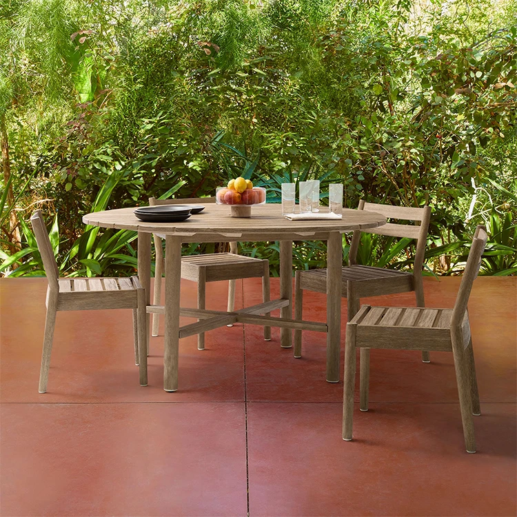 Factory-priced Modern Wooden Outdoor Dining Table Suitable For Restaurant Terraces And Commercial Cafe Furniture Projects