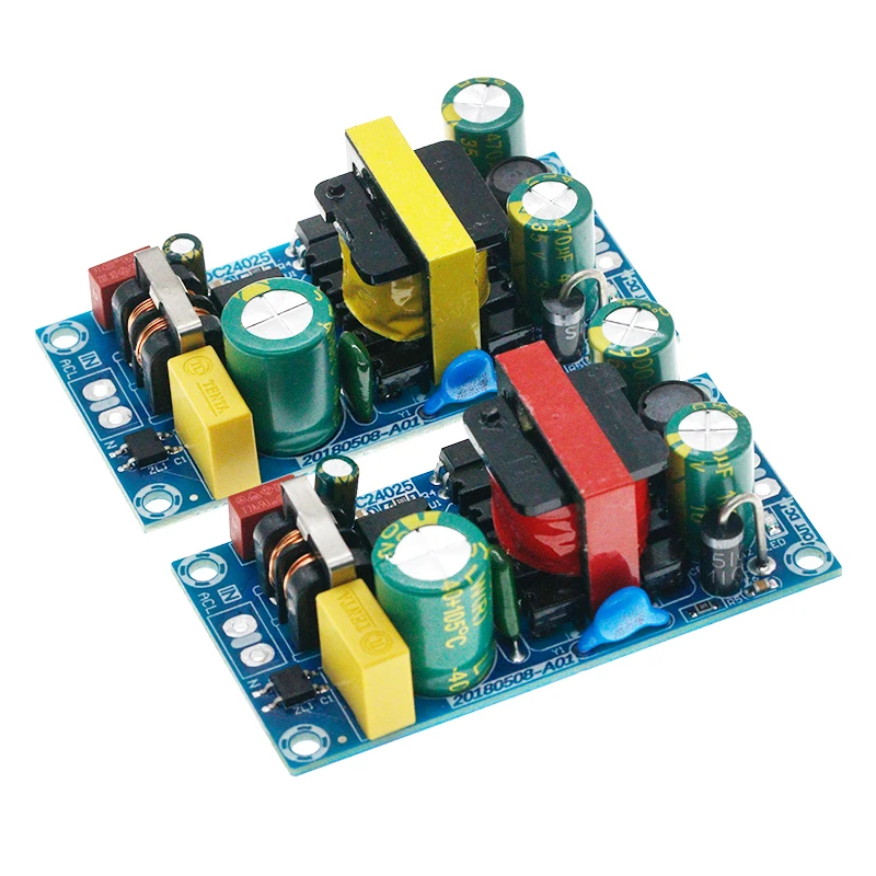 AC-DC 12V2A 24W Switching Power Supply Module Bare Circuit 100-265V to 12V 2A Board for Replace/Repair 24V1A