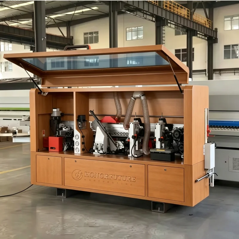 Auto Bevel Curve Sealing Gluing Bonding Muti-functional Edge Banding Machine Wood Tools Full Automatic CNC PVC MDF Customizable