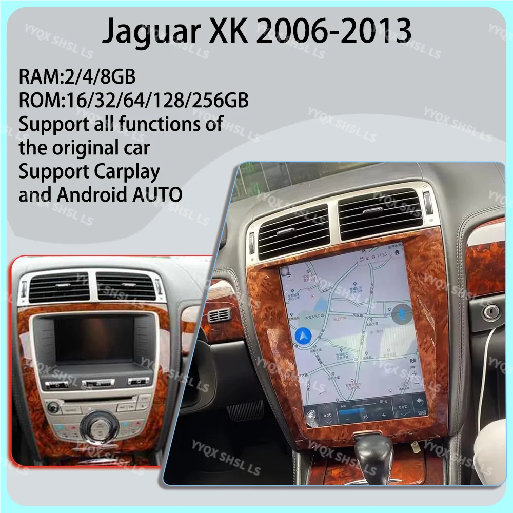 

12.1" Android 14 Car Radio For Jaguar XK 2006-2013 Multimedia Buletooth Wifi Auto Stereo Video GPS Navigation Player Screen