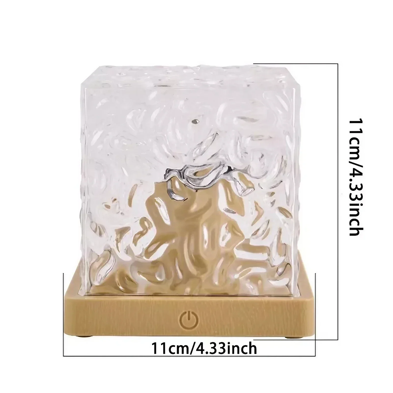 16 لون LED تموج الماء أورورا العارض ضوء الليل USB بالطاقة كريستال ضوء الليل لغرفة النوم ديكور المنزل الطرف