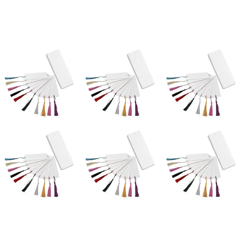 

Latest 288 Pcs Paper Bookmarks Blank Cardstock Book Marks With Colorful Tassels For DIY Gifts Tags Make Your Own Bookmark