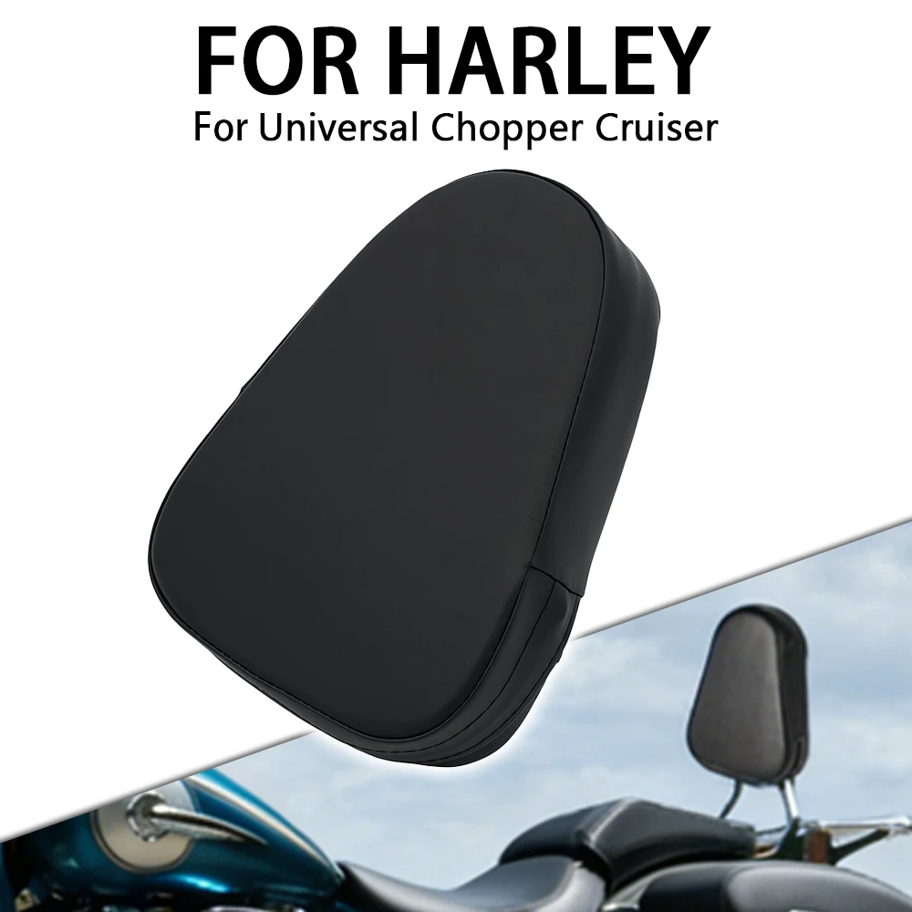 Motorcycle Pillion Rear Backrest Sissy Bar Cushion Back Pad For Harley Yamaha Honda Suzuki Kawasaki Universal Chopper Cruiser