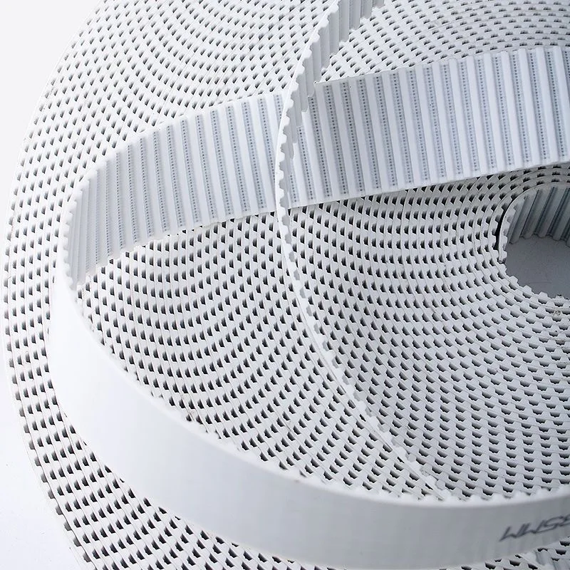 PU T5 Timing Belt Closed Loop White Polyurethane Gear Belt Width 10 15 20 25mm Circumference 605-800mm Synchronous Toothed Belt