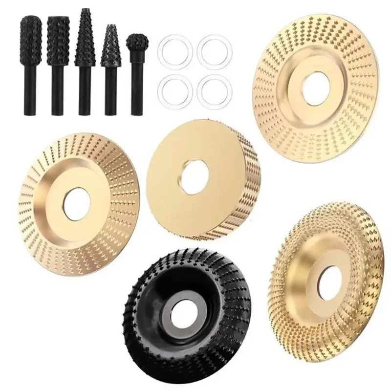 Wood Shaping Tool 14Pcs Woodworking Carving Wheel Polishing Wheel Mult Sanding Disc Abrasive Disc 22Mm Inner Diameter
