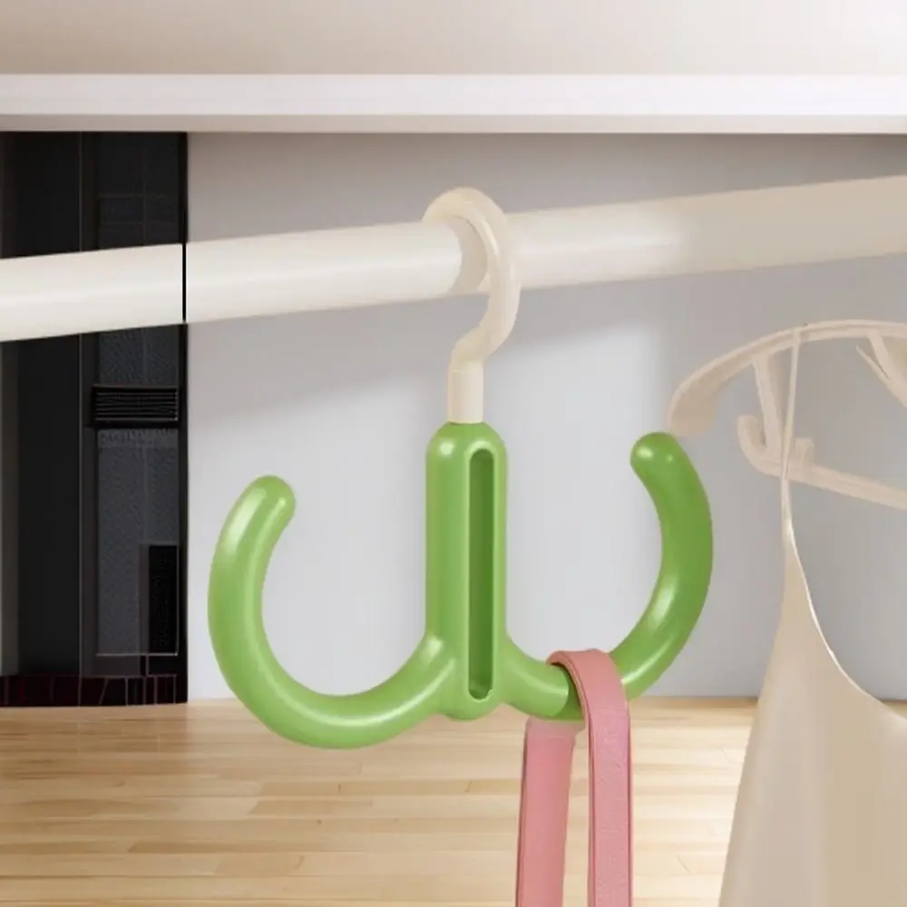 3Pcs 다목적 도파민 회전 후크 쌓을 수있는 공간 절약 코트 모자 더블 후크 교수형 플라스틱 의류 걸이 거실