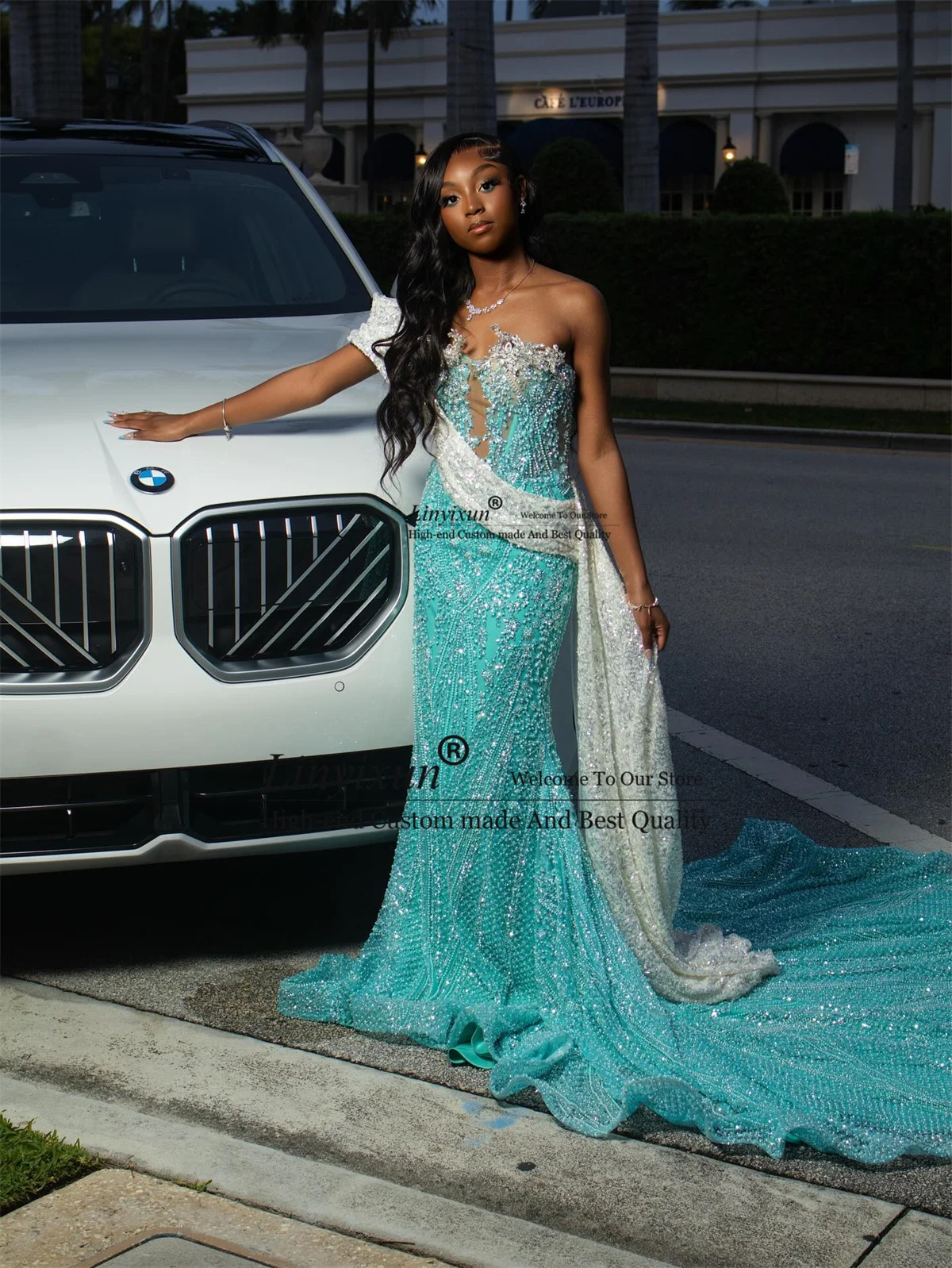 Ball Gown Aliexpress Prom Dresses 2019 Cathy Fairy A-line    Dark Blue Star Prom