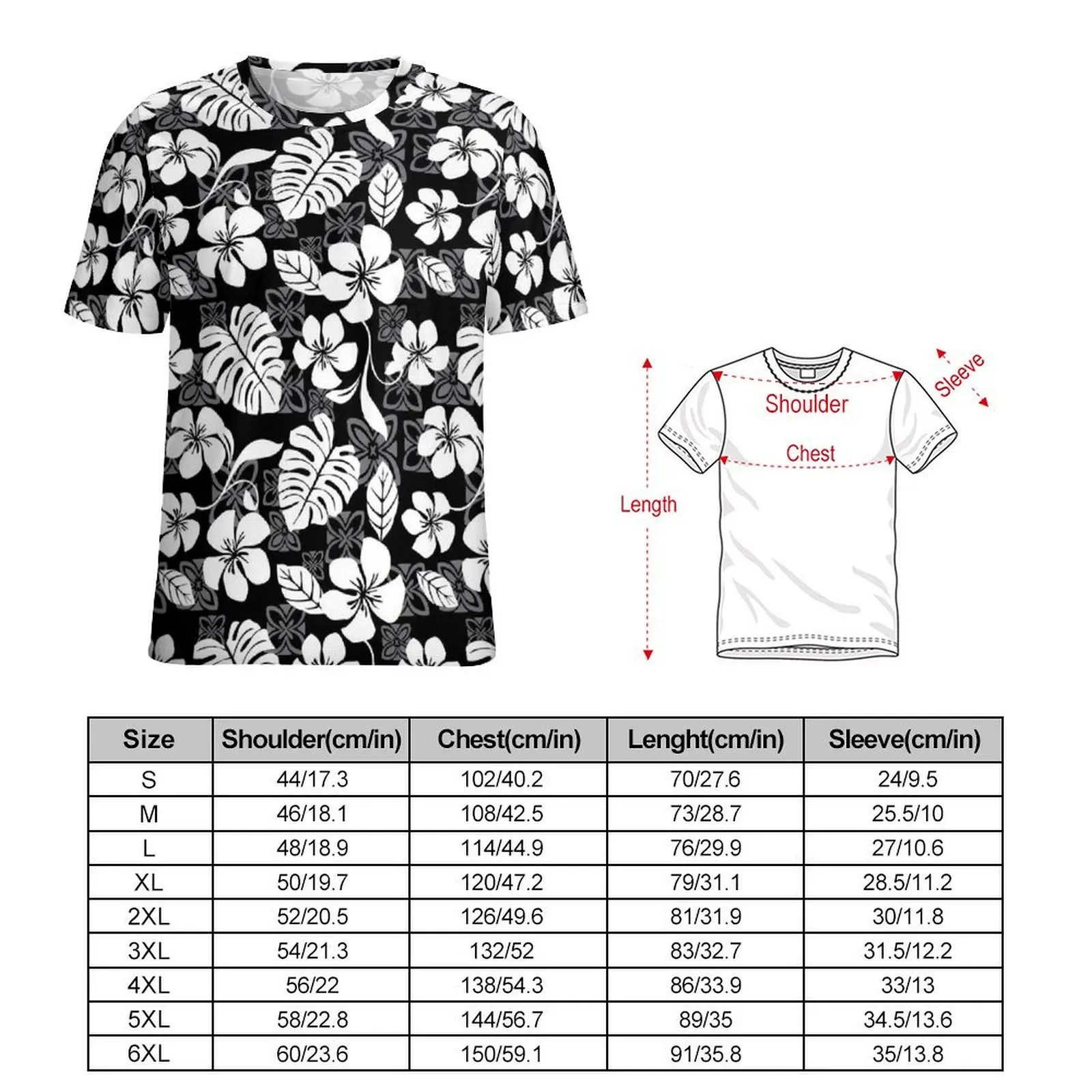 Man Tropical Floral T-Shirt White Flower Print Fashion T-Shirts Short Sleeves Graphic Tshirt Hot Sale Summer Oversized Tees