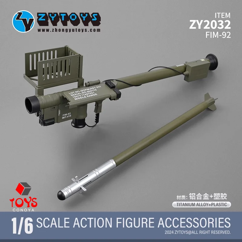 ZYTOYS ZY2032 1/6 FIM-92 Stinger Anti-aircraft Missile 30.5cm Weapon Props Model Toy Fit 12'' Soldier Action Figure Body Dolls