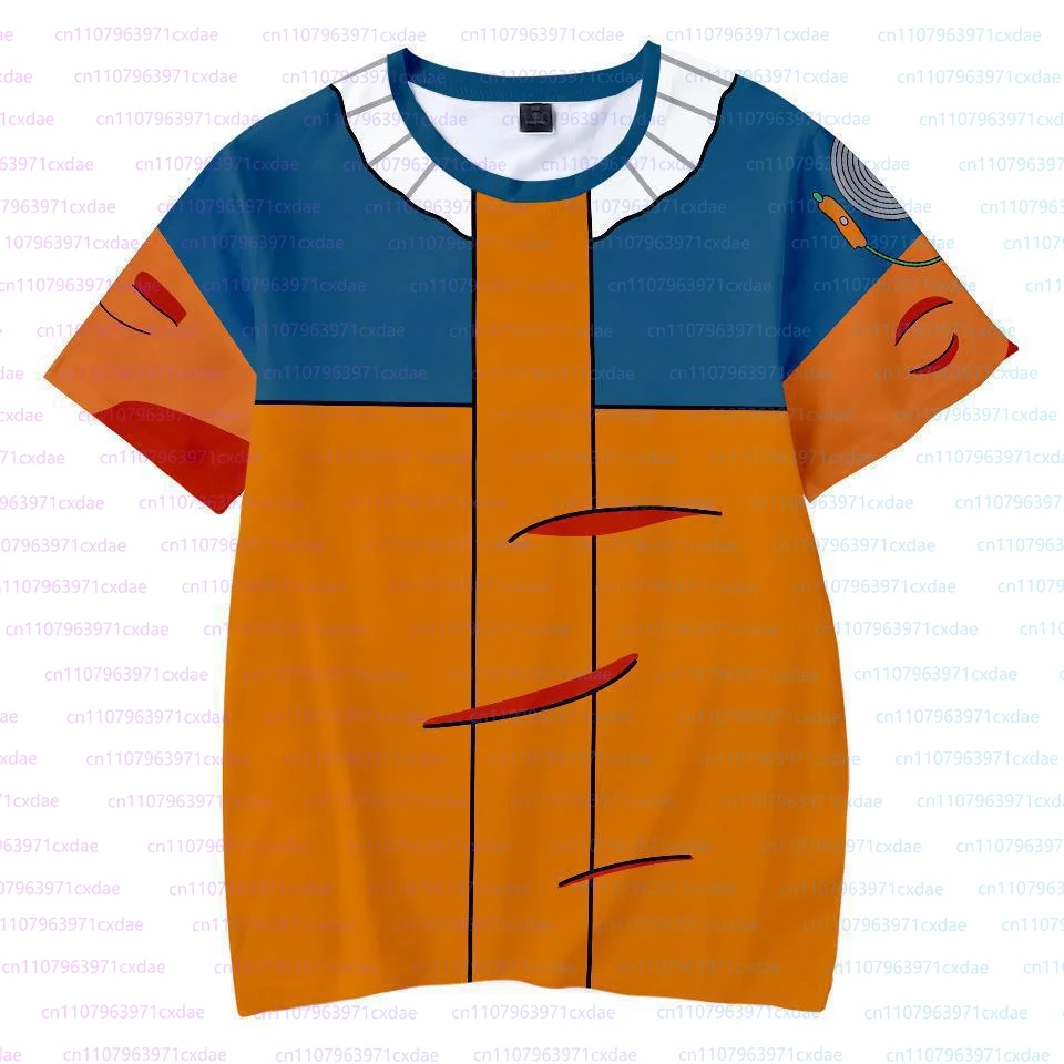BANDAI Kakashi Sasuke Anime Summer Boys Short Sleeve T-Shirt Men Cosplay Naruto Character 3D Print Fashion Short Sleeve Tops