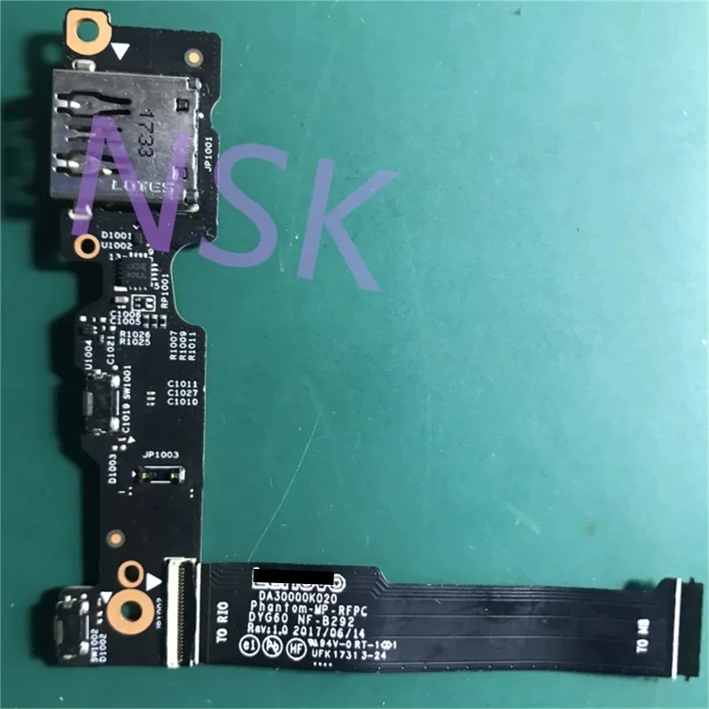 

Original NS-B291 FOR Lenovo Yoga 920-13IKB USB Power Button Board W Cable DYG60 NF-B292 100% Spot Test OK