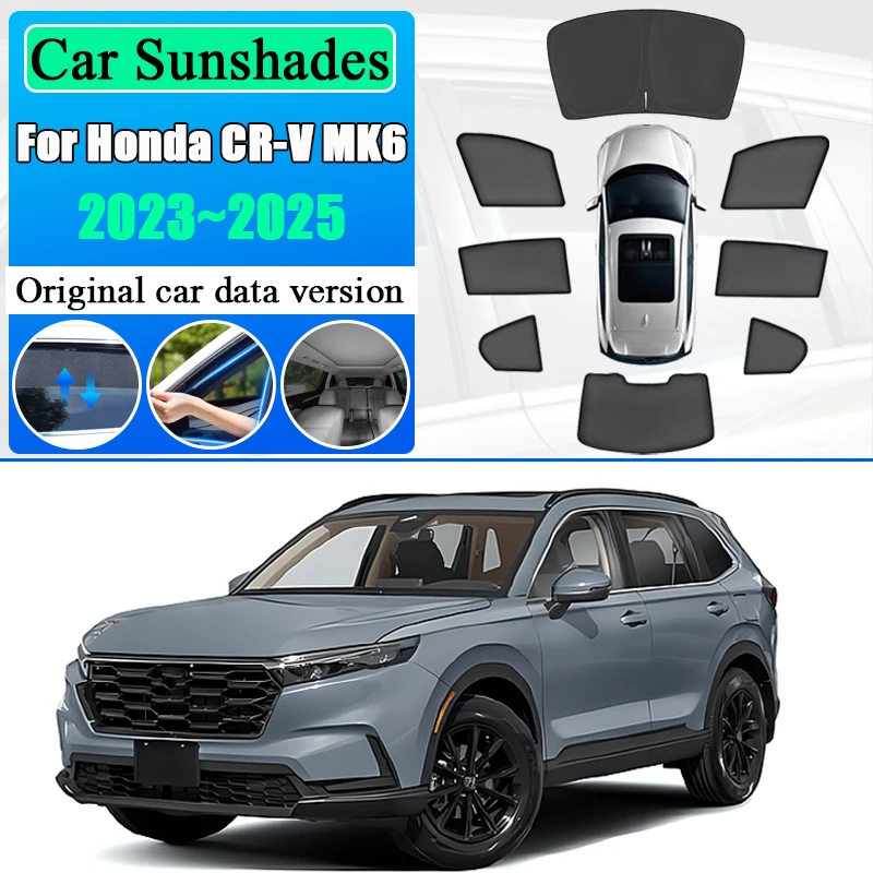 

Sun Visor For Honda CR-V MK6 2023 2024 2025 Car Mesh Sunshade Breathable Heat Insulation Shade Privacy Curtains Auto Accessories
